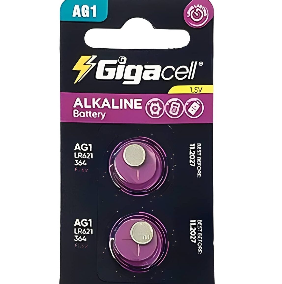 باطری سکه ای گیگاسل مدل GIGACELL AG1 کارتی دو عددی