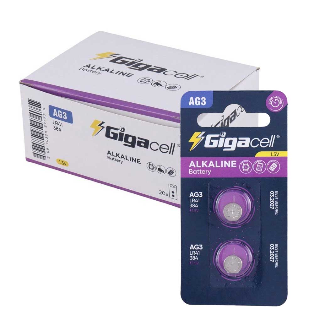 باطری سکه ای گیگاسل مدل GIGACELL AG3 کارتی دو عددی
