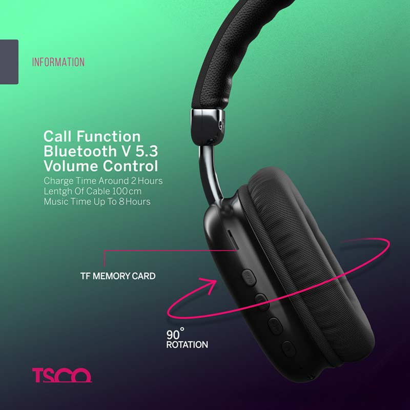 هدفون بلوتوثی تسکو TH 5378 - Image 9