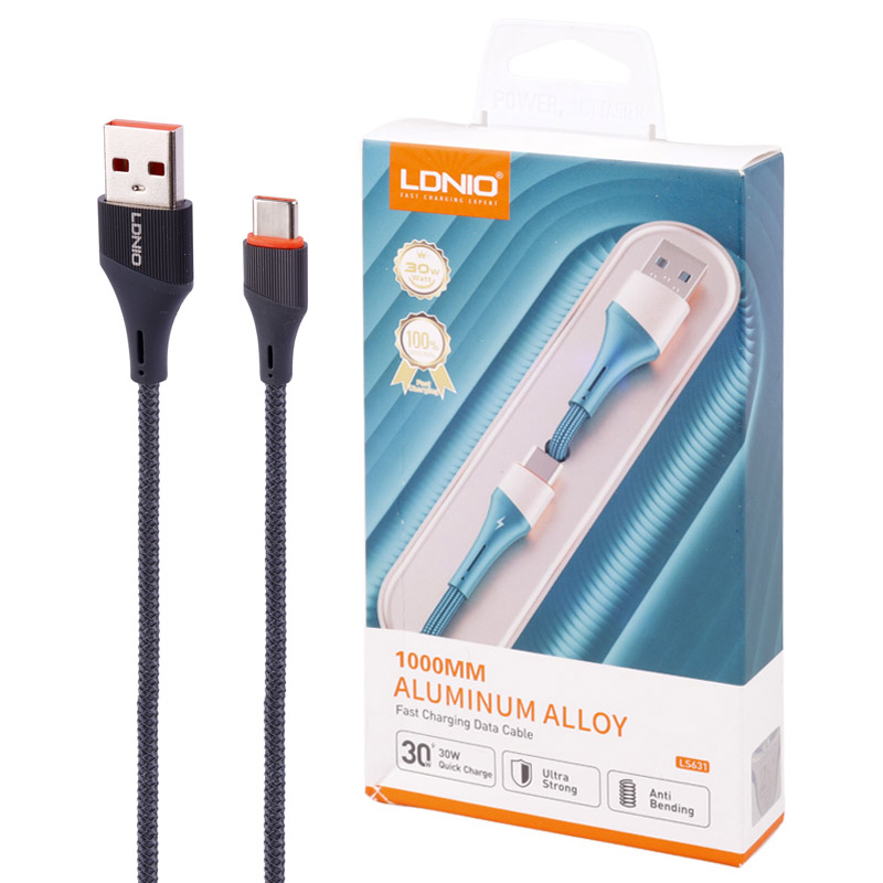 کابل تایپ سی فست شارژ Ldnio LS631 30W 1m