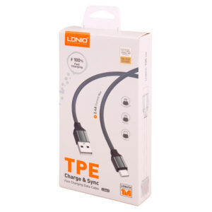 کابل لایتنینگ فست شارژ 2.4 آمپر الدینیو LS441 طول 1 متر