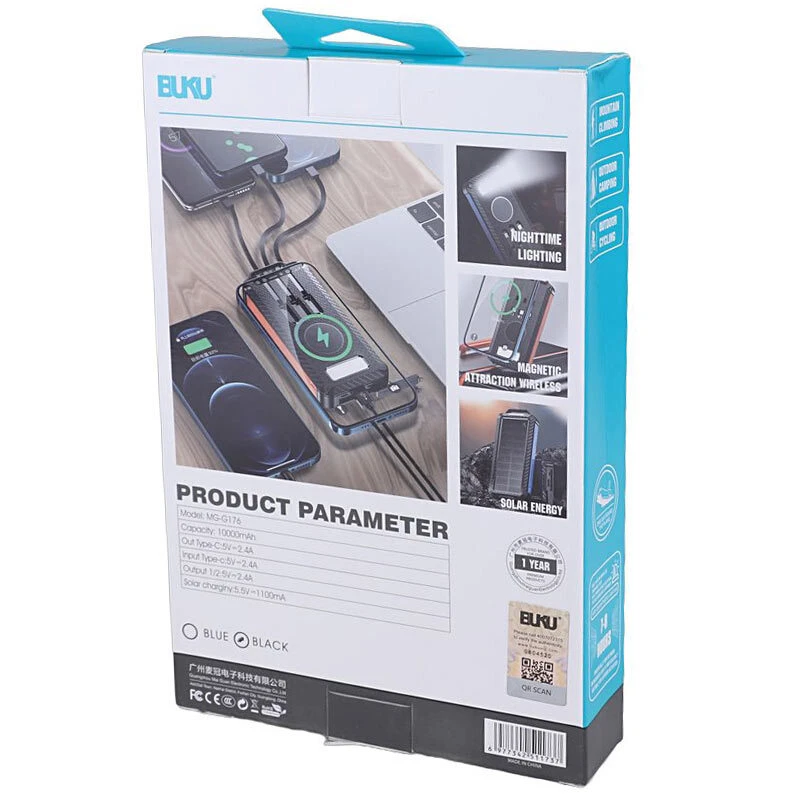 پاور بانک خورشیدی بوکو MG-G176 12W ظرفیت 10000 میلی آمپر ساعت - تصویر 8